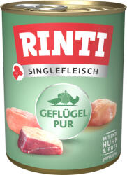 RINTI 12x800g Rinti Singlefleisch nedves kutyatáp - Szárnyas pur