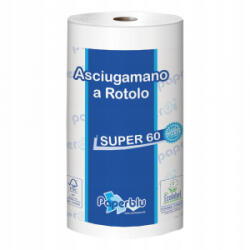 Paperdi Kéztörlő 2 rétegű tekercses átmérő: 14 cm 100% cellulóz SUPER 60 _ fehér (RI8M060) (RI8M060)