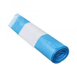 Szemeteszsák önzáró szalaggal 160 liter 74 x 95 cm 10 db/tekercs kék - aqua