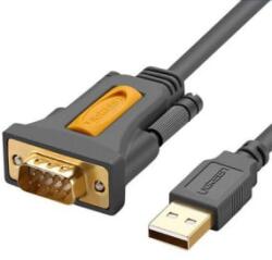 UGREEN USB-C DB9 RS-232 kábel 1m fekete (20210B) (20210B)