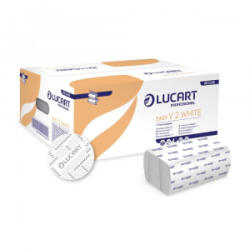 Lucart Kéztörlő 2 rétegű V hajtogatású 190 lap/csomag 20 cs/karton Easy White _863048 fehér (863048J)