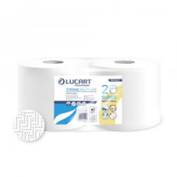 Lucart Kéztörlő 2 rétegű tekercses átmérő: 25 cm 100% cellulóz belső magos 2 tekercs/karton Strong Multi-Use_ (852360J)