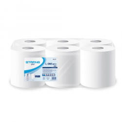 Lucart Kéztörlő 2 rétegű tekercses 6 tekercs/karton L-OneMaxi 450 Strong _ hófehér (852275U) (852275U)