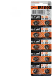 Somogyi Elektronic Maxell LR1130 gombelem, LR1130, alkáli, 1, 5V, 10 db/csomag (Maxell LR1130)