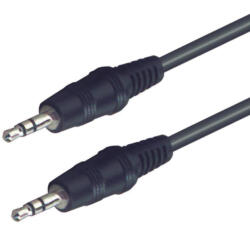 Somogyi Elektronic Audió kábel, 3, 5 mm sztereó dugó-3, 5 mm sztereó dugó, 1, 5 m (A 51X)