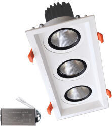 ELMARK Triple Led Spot Light 3X15W 230V 4000K Wh+Emergency Kit (92DL81F4540/WHE)