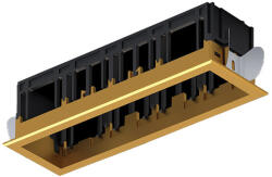 ELMARK Modena 4 Module Recessed Box With Frame Brass (92MOD4GR/BR)