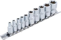 BGS technic E-profilú dugókulcs készlet, 1/4" és 3/8" meghajtóval, E4-E16, 10 db (BGS-9548)