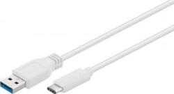 HCT tartós kábel USB/USB-C 3A, 2m, fehér (028-226) (028-226)