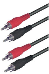 Somogyi Elektronic Audió kábel, 2 RCA dugó-2 RCA dugó, 1, 5 m (A 3X)