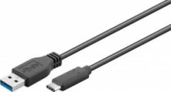 HCT tartós kábel USB/USB-C 3A, 2m, fekete (028-225) (028-225)
