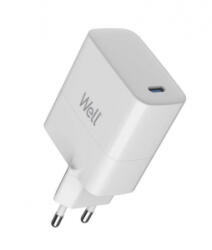 Well 1xUSB-C GaN, PD Hálózati töltő - Fehér (65W) (PSUP-USB-WPD6501WE-WL) (PSUP-USB-WPD6501WE-WL)
