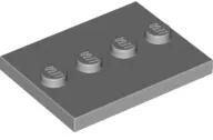 LEGO® 88646c86 - LEGO világosszürke csempe 3 x 4 méretű, 4 bütyökkel a közepén (88646c86)