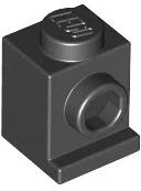 LEGO® 4070c11 - LEGO fekete kocka 1 x 1 méretű oldalán fordítóval - headlight (4070c11)