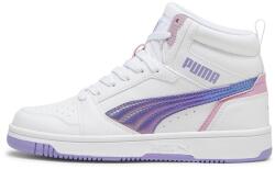 PUMA Puma, Rebound V6 műbőr sneaker, Fehér, Ametisztlila, 38.5 EU (398725-01-5.5)