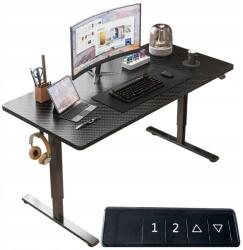  Elektromos emelőasztal Fekete 160 cm Állítható MODERN 72-118 cm LOFT 160 cm állítható