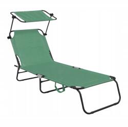 AGA Kerti állítható napozóágy tetővel Világoszöld (MR4254-LightGreen)