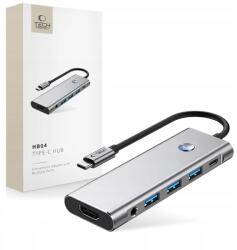 Tech-Protect HB04 Hub Adapter 9IN1 Type-c, usb, hdmi 4K, SD/TF, PD100W, AV3.5 (USB-A / TYPE-C / HDMI 4K / SD / TF / Audio)