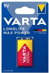 VARTA LONGLIFE MAX POWER tartós elem 6LR61, alkáli, 1db/csomag 4722101401 (4722101401)