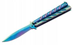 Böker Magnum Balisong Rainbow kés, 440A acél, pillangó, többszínű (06EX401)