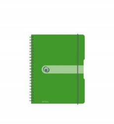 Herlitz Kolonotes Spirál Gumis 80k Kockás Zöld (Kołobrulion HERLITZ Z Gumką STUDIA A4)