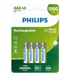 Philips Akkumulátor Ni-Mh Aaa (R03) 1000mAh 1, 2V DC Philips R03B4RTU10-10 Aaa (R03B4RTU10/10)