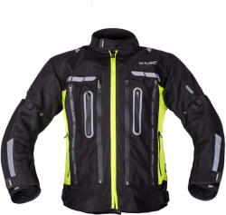 W-Tec Motoros kabát W-TEC Gelnair EVO, szellőzőpanel, levehető CE protektorok, visionight fényvisszaverő elemek, zsebek, tépőzáras mandzsetta fekete-fluo XS (28128-XS-1)