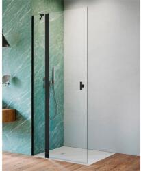 Radaway Nes Black KDD II 80 cm balos Walk-in zuhanyfal, matt fekete 10031080-54-01L (10031080-54-01L) - benedekszerelveny