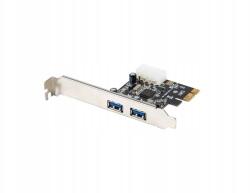 Lanberg Pci Express kártya Usb 3.1 Gen. 1 2 port Alacsony profilú követés (PCE-US3-002)