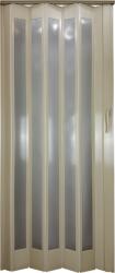  Ideal Harmonikaajtó - 83x200 cm, ablakos, nyír