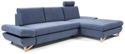 Laski Ágyazható kárpitozott L-alakú sarok ülőgarnitúra tárolóhellyel AVESTA, jobbos, kék 8590828983897 (LK0007)