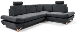 Laski Ággyá nyitható, kárpitozott L-alakú sarokkanapé tárolóhellyel, AVESTA, jobb oldali, antracit 8590828984535 (LK0022)