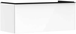 Hansgrohe Xelu Q - Mosdószekrény, 50x118x55 cm, 1 fiók, fényes fehér/matt fekete 54062670 (54062670)