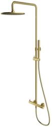 Omnires Y - Zuhanyszett csapteleppel, átmérő 25 cm, csiszolt sárgaréz Y1244MBSB (Y1244MBSB)