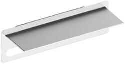 KEUCO Edition 400 - Polc törülközőtartóval, 600 mm hosszú, ezüst/fehér 11575170030 (11575170030)