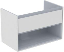 Ideal Standard Connect Air - Mosdószekrény, 800x440x517 mm, fényes fehér/világosszürke matt E0827KN (E0827KN)