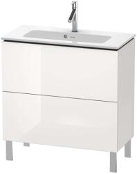 Duravit L-Cube - Mosdószekrény Compact, 856x820x391 mm, 2 fiókos, fényes fehér LC667402222 (LC667402222)