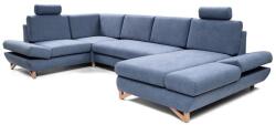 Laski AVESTA kék, kihúzható U-alakú kárpitozott sarokülőgarnitúra tárolóhellyel 8590828984207 (LK0014)