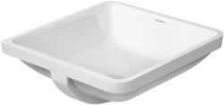 Duravit Starck 3 - Beépített mosdókagyló 430x430 mm, keverőnyílás nélkül, WonderGliss-szel, fehér színben 03054300001 (03054300001)