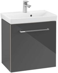 Villeroy & Boch Avento - Mosdószekrény, 530x514x352 mm, 1 ajtó, Crystal Grey A88800B1 (A88800B1)