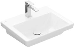 Villeroy & Boch Subway 3.0 - Mosdókagyló 550x440 mm, túlfolyó nélkül, csaptelep, alpesi fehér 4A705601 (4A705601)