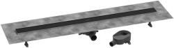 Hansgrohe RainDrain Go - Zuhanylefolyó 120 cm, kétoldalas ráccsal, csempe lerakáshoz, matt fekete 56276670 (56276670)