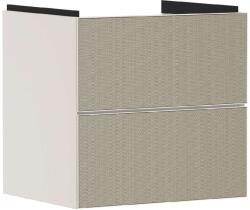 Hansgrohe Xevolos E - Mosdószekrény 58x58x48 cm, 2 fiókos, matt bézs/bronz 54176390 (54176390)