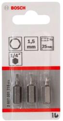 Bosch Tartozékok - HEX1, 5 bitkészlet, hossza 25 mm, 3 db 2607001716 (2607001716)