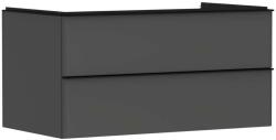 Hansgrohe Xelu Q - Mosdószekrény, 50x98x55 cm, 2 fiókos, matt szürke/matt fekete 54079670 (54079670)