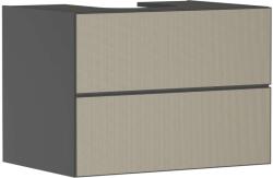 Hansgrohe Xevolos E - Mosdószekrény 78x56x55 cm, 2 fiókos, matt szürke/bronz 54189390 (54189390)