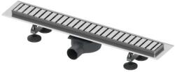 TECE Linus - Zuhanylefolyó 90 cm, rácsos, csiszolt rozsdamentes acél 15100099 (15100099)