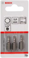 Bosch Tartozékok - HEX2 bitkészlet, hossza 25 mm, 3 db 2607001718 (2607001718)