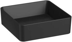 Jika Cubito Pure - Pultra szerelhető mosdókagyló, 38x38 cm, túlfolyó nélkül, matt fekete színben H8184227161121 (H8184227161121)