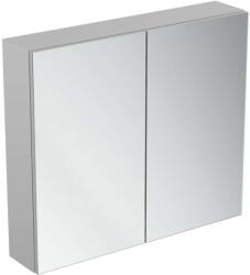 Ideal Standard Mirror&Light - Tükrös szekrény LED-es világítással és fiókkal, 800x700 mm, alumínium T3442AL (T3442AL)